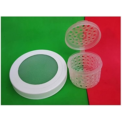 Simple Kefir Making Set - Wide Mouth Lid with Mesh & Container for Kefir Grains - Glass Jar Compatible 0.25 - 1.0 L