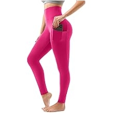 High Waisted Leggings with Pockets Women, Full Length Capri Buttery Soft Stretchy Yoga Pants