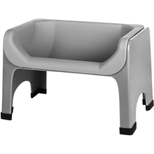 Fluff Trough Elevated Dog Bowl for Food | 5inch Tall Cat &amp; Dog Feeding Station | Vet Approved Non-Toxic Silicon Feeder Bowl Insert | Raised Bowl for Medium and Small DogPet with Flat Face Gray