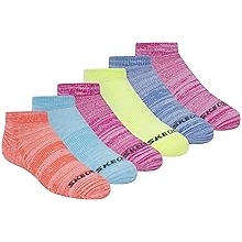 Skechers girls 6 Pack Low Cut Socks