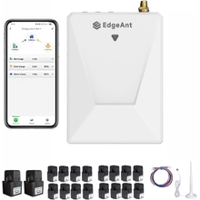 Smart Home Energy Monitor with 16 50A and 2-200A Circuit Level Sensors, Real-Time Accurate Energy Consumption Tracking, WiFi Meter Solar/Net Metering, 2.4 GHz WiFi