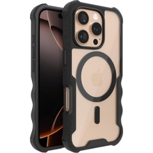 Sarung Magnetik Pelindung Smartish&reg; iPhone 16 Pro - Gripzilla Serasi dengan MagSafe [Rugged + Tough] Penutup Langsing Perisai Tugas Berat w/Drop Tested Protection untuk Apple iPhone 16 Pro - Jelas Hitam