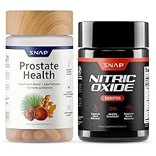 Snap Supplements Prostate Health & Nitric Oxide Supplement Bundle for Men, 90 + 60 Vegetarian Capsules 1 Month Supply