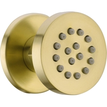 Solid Brass Body Spray Shower Jet - Round Massage Side Sprayer Spa System Shower Set Adjustable Wall Mounted, Brushed Gold Brass Finish