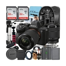 Sony a7 IV Mirrorless Camera + Sony FE 28-70mm + Tripod + 2 Pack 32GB Memory Card + Backpack + ZeeTech Accessory Bundle International Version