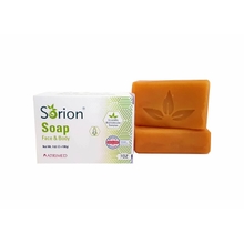 Sorion Soap for Face and Body - Comforting Skin Care with Coconut Oil, Neem, Turmeric and Pala Indigo Essential Oils