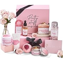 Spa Gifts for Women Valentines Day Bath Baskets Relaxing Spa Self Care Gift for Mom Her Sister Wife Auntie Home Bath Care Package Thank You Birthday for Women Friendship Ideas