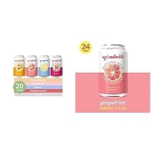 Spindrift Sparkling Water Variety Pack 4 Flavors and Grapefruit Flavored Sparkling Water