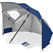 Sport-Brella Premiere UPF 50 Umbrella Shelter for Sun and Rain Protection 8-Foot, Blue