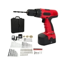 Stalwart Cordless Drill Set, 18V, Rechargeable Battery, 1.5Ah, 265 in-lb Torque, 0-600 RPM, 89-Piece