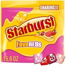 STARBURST FaveREDS Fruit Chews Candy, Chewy Candy, 15.6 oz Sharing Size Bag