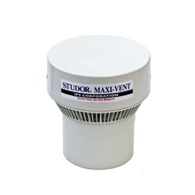 Studor 20342 Maxi-Vent Air Admittance Valve พร้อมตัวเชื่อมต่อยางแบบ Push-Fit, White