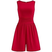 Summer Rompers for Women 2026 Dressy Casual Sleeveless Short Wide Leg Jumpsuits Beach Vacation One Piece Outfits