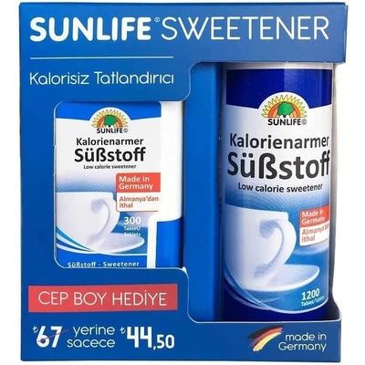 Sunlife Sweetener Tatlandırıcı 1200 adet  300 Tablet