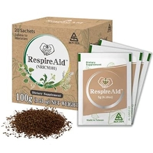 SUNTEN RespireAid&trade; All-Natural Lung Cleanse &amp; Detox. Contains Natural Herbal Properties to Support Healthy Lung Function &amp; Breathing. 100g 20 sachets; 5g per Sachet