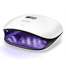 SUNUV UV LED Nail Lamp, UV Light for Nails Compatible with All Gel Polish, 36 LEDs with 4 Timer Settings, LCD Display for Home Salon SUN4 Black