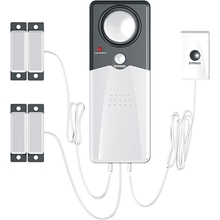 Techko S189 Ultra Slim Safe Pool Alarm for Kids, ETL Listed UL 2017 Compliant, IndoorOutdor Weather Resistant, 110db Loud Alarm with 2X Bypass Buttons, Gray, 1Count