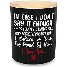 TEEZWONDER Valentines Day Gifts for Her Him - Long Lasting Vanilla Lavender Candle 10 Oz - Romantic Anniversary Wedding Birthday Valentines Gifts for Women Men, Girlfriend Boyfriend Gift Ideas