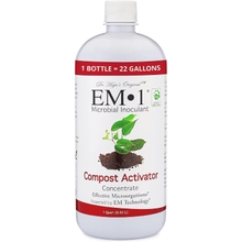 TeraGanix Compost Accelerator, Reduce Odors, Liquid Compost Starter Concentrate 1 Bottle = 22 Gallons, USDA Organic, Reduce Composting Time, 1 Quart 32 Ounces