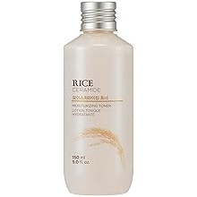 The Face Shop Rice Ceramide Moisturizing Toner - Rice Extract Rice Toner for Face - Strengthens Skin Barrier - Hydrating Targets Dryness - Lightweight Face Moisturizer - Glow Essence Korean Skin Care