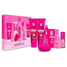 Give Me Cosmetics, Shampoo and Conditioner Sets, with Hair Mask, Heat Defence Spray, Repair Cream, Serum, Detangle Hairbrush, Argan & Coconut Oil, Paraben Free, Haircare Gift Set