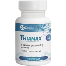 Kapsul Tiamax Vitamin B1 Thiamine TTFD, Tanpa Pengisi atau Ejen Aliran, 100mg, 60 Kira
