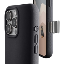 Tineeowl untuk Sarung Magnetik iPhone 16 Pro Max, [Butang Kawalan Kamera Berbumbung], Serasi dengan MagSafe, TPU, Minimalis, Langsing/Nipis, Grippy - Siri Dune (Hampir Hitam, iPhone 16 Pro Max)