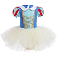 Toddler Girls Princess Ballerina Tutu Dress Rapunzel Sofia Snow White Frozen Elsa Fancy Dress Up Halloween Costume