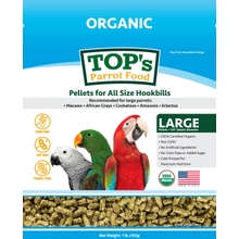 TOP's Parrot Food Pellets Hookbills, Burung Kecil, Sederhana, Besar - Bukan GMO, Kacang Soya & Jagung Percuma, Diperakui Organik USDA - 1 lb 453 g