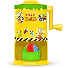Hawaiian Shaved Ice TOXIC WASTE Mini Snow Cone Machine Manual Ice Shaver No Electricity Needed Ice Cups and DIY Stickers Included