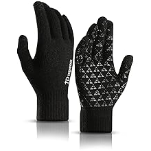 Winter Gloves for Men Women - Upgraded Touch Screen Cold Weather Thermal Warm Knit Glove for Running Driving Hiking