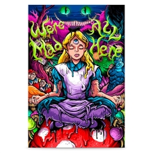 Psychedelic Tapestry for Bedroom Wall Decor - Alice in Wonderland Tapestry Picture Canvas Art Posters for Room Modern Wall Art Print - 15.7 x 23.6 IN 40x60cm Bedroom Decor Posters Wall Decoration