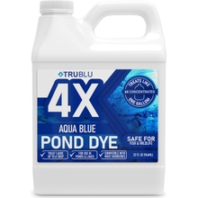 TruBlu Concentrated Pond Dye, Aqua Blue 1qt - Concentrated Colorant Shades Water for Temperature Control - Safe for Swimming and Wildlife - Professional Strength