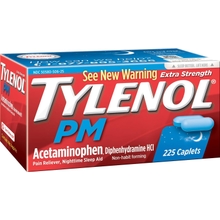Tylenol Pm Extra Strength Pain Reliever  Sleep Aid, 225-caplets  1 Pack