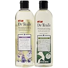 Dr. Teals Bath &amp; Body Oil Variety Gift Set (2 Pack, 8.8oz Ea.) - Soothing Lavender &amp; Rejuvenating Eucalyptus &amp; Spearmint - Essential Oils Hydrate Skin &amp; Alleviates Daily Stress