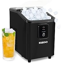 Igloo Self-Cleaning Countertop Ice Maker - Compact and Portable - Creates 26 lbs. Per Day, 8 Pieces Ready Every 7-8 Minutes - Includes Ice Scoop and Basket - Black