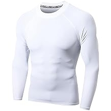 Men's Long Sleeve UPF 50+ Sun Protection Shirt Compression BJJ Swim Rash Guard