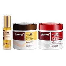 Karseell Color Depositing Red Hair Mask Collagen Hair Treatment Deep Repair Conditioning