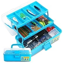 Pro 3-Layer FishingTackle Box Kit with Accessories Set,Including Saltwater and Freshwater Lures,Tools,Spacious Storage,All-in-One Bass Fishing Gear Set & Gift for Men339pcs Fishing Tackle Box