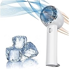 Kipas Pegang Tangan Penyejuk Ais, Pad Penyejuk Ais Penyejuk Terbina dalam Kipas Penghawa Dingin Mudah Alih Turbin Mini