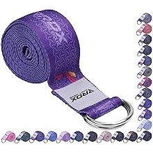 RDX 8ft Yoga Strap with D-Ring Buckle, Durable Polyester Cotton Adjustable Belts for Stretching Pilates Dance Gymnastics Fitness Holding Poses Flexibility Physical Therapy, Home Gym Exercise Workout