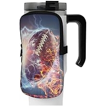 Football Water Bottle Pouch & Armband for Stanley Cup Accessories Yoga Gym Sports Water Bottle Bag for Men Women Hiking Running Cycling Travel