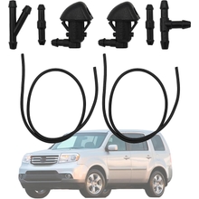 Pack of 2 Wiper Washer Nozzles Compatible with Honda Pilot 2009 2010 2011 2012 2013 2014 2015 Front Windshield Washer Fluid Jet Nozzle Replaces 76810-SZA-A01ZA