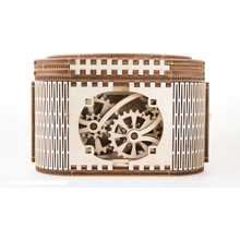 نماذج ميكانيكية UGEARS لغز خشبي ثلاثي الأبعاد - صندوق الكنز wKey Secret لغز مخفي فكرة الألغاز الخشبية للبالغين