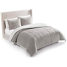 UGG Blissful Queen Comforter Set with 2 Pillow Shams, Reversible Quilted Bed Comforter, Ultra Warm Winter Bed Set, Down Alt