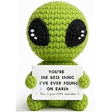Unique Valentines Gifts for Him Her Boyfriend Girlfriend Crochet Alien Valentines Day Anniversary Birthday Funny Romantic Gifts to My Love Men Women