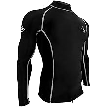 Unisex Thermal Swim Shirt for Men &amp; Women Cold Water Rash Guard, Fleece Lining UPF50