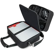 USA Gear Electronics Travel Organizer Tech Bag Case Custom Accessory Storage Compartments, Shoulder Strap & Padded Interior Compatible with Tablets, Portable Projectors & More Electronics