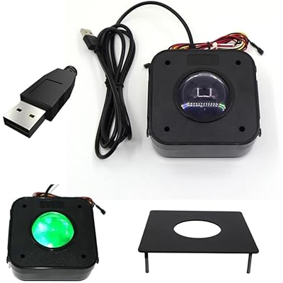 USB Arcade Game Trackball Mouse Illuminated LED Round 4.5cm USB Connector with Bracket Kit