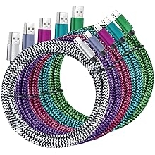 QQLIKE USB Type c Cable, 5 Pack (6FT) Nylon Braided USB C Cables 3A Fast Charging Charger for Samsung Galaxy S9/S8 Note8/9 20 10 S21 S20 S10 Plus C Cord